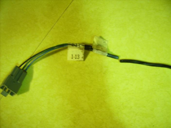 Harness Cut Near Tripminder to Fuel Flow/Speed Sensor Connector