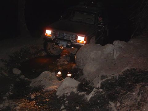 1990 Ford Bronco II - Surprisingly the old tired BFGs had some tenacious grip on these rocks even in spite of some moisture. Pulled the truck right on up with li…