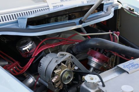 2006 Cadillac STS - A close-up view of a car's engine bay, showing various components and wiring.