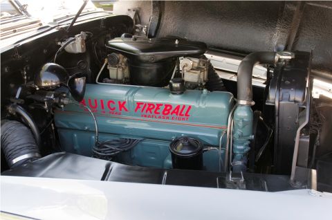 2006 Cadillac STS - Close-up of a Buick Fireball VNAFLASH EIGHT engine, showing its dual carburetors and air cleaner assembly.