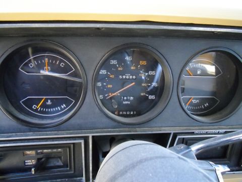 1987 Dodge 1500 - The dashboard of a 1987 Dodge 1500 displays its gauges and odometer reading.