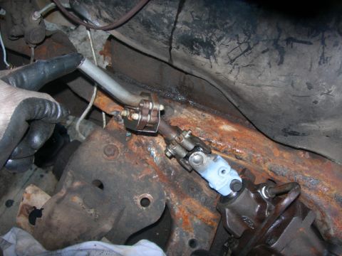 1984 Ford Bronco - Steering column universal joint assembly, likely from a vehicle's undercarriage.