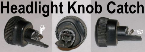 1983 Ford Bronco - Headlight Knob Catch This '92-96 headlight knob's collar was broken away, allowing a better view of the catch. Earlier knobs don't have the…