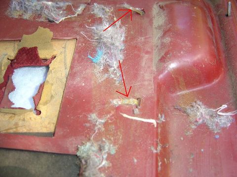 1986 Ford Bronco - Bend the tabs that hold the cloth covered section strait. There are a lot of them, so make sure you get them all. Also remove the carpet pa…