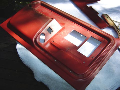 1986 Ford Bronco - Bare door panel, ready for prep.