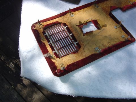 1986 Ford Bronco - The speaker grill is held on with more metal tabs.