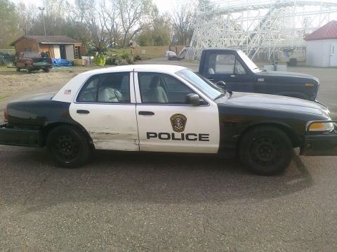 2003 Ford Crown Victoria - another friend took this one, Bloomington PD training car in the Valley Fair parking lot, car has custom training bumpers, on both front an…
