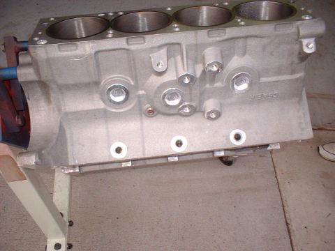 1965 Shelby Cobra - An aluminum engine block, likely a V8, is shown mounted on an engine stand. The registry claims it is from a 1965 Shelby Cobra, but this is…