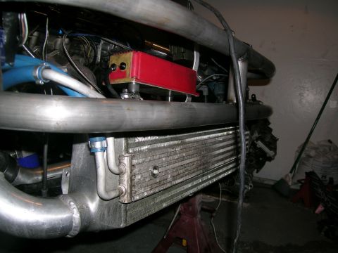 1995 Ford Probe - Custom intercooler and engine bay components are visible in this close-up shot.