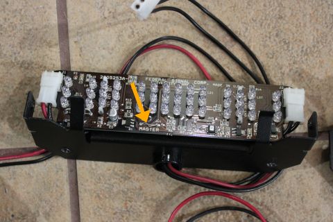 2003 Ford Crown Victoria - by defult from factory, master is cut, making it able to flash for police use. connecting this wire or sodering it back, will turn the LED…