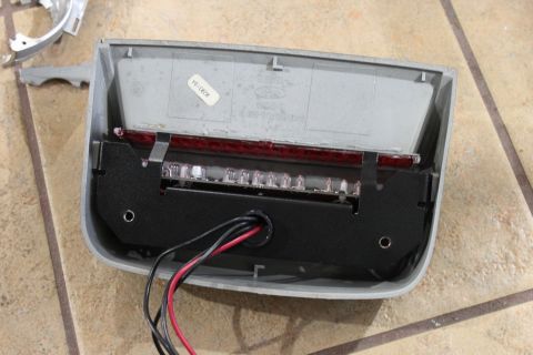 2003 Ford Crown Victoria - Ford OEM CHMSL with red lens replaced with Federal Signal Blue LEDs