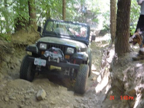 1989 Ford Bronco - Frank at the top of Saddleup