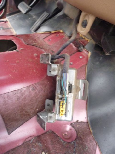 1997 Dodge 2500 - Close-up of an interior wiring harness connector, likely from a truck or SUV, showing various colored wires.