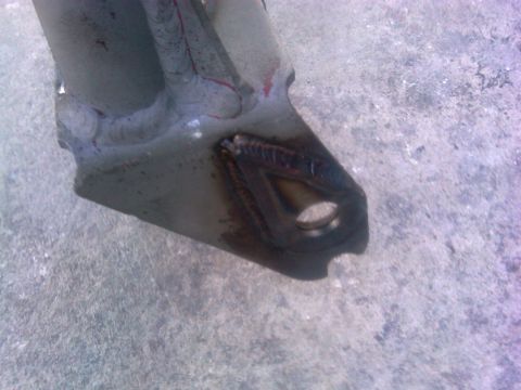 1986 Ford Bronco - This photo shows a metal bracket with visible welds and a hole, not a 1986 Ford Bronco.