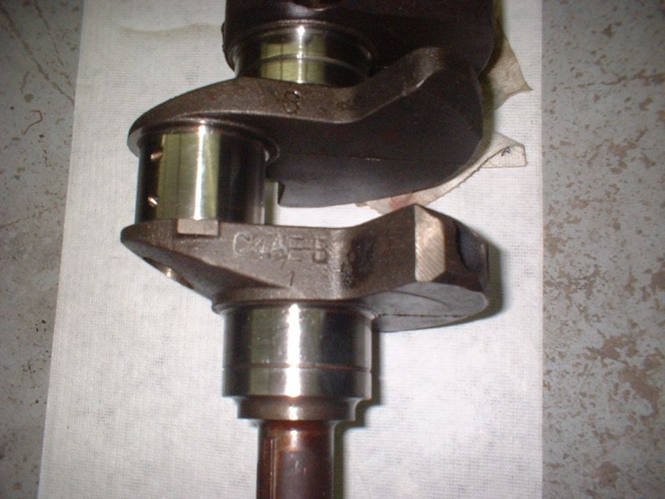 Crankshaft with casting mark C4AE-B