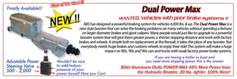 1990 Ford Bronco - Advertisement for the ABS Dual Power Max braking system, highlighting its benefits for vehicles.