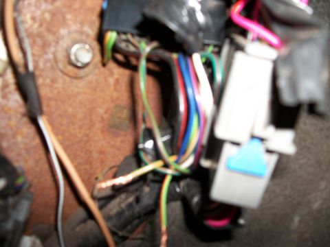 1992 Jeep Cherokee - Automotive wiring harness with multiple colored wires and connectors visible.