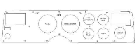 1978 Ford Mustang II - This diagram shows a vehicle's dashboard instrument cluster layout with various gauges and indicator lights.