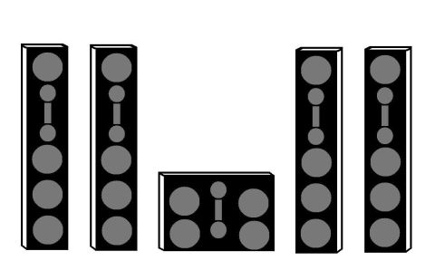 1987 Ford Bronco - This diagram illustrates a speaker configuration, not a vehicle.