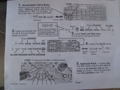 1995 Ford Bronco - This document provides detailed instructions and diagrams for rebuilding a transmission valve body.