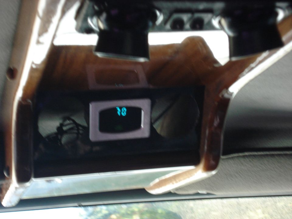 Interior digital display showing 78 degrees
