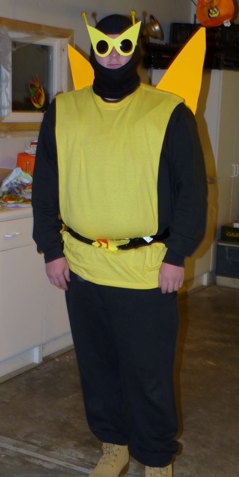 2006 Ford E350 - A person dressed as a bee stands indoors, with Halloween decorations visible in the background.