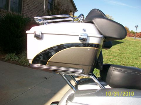 2009 Harley-Davidson FLH - The photo shows the rear storage compartment and seat of a motorcycle, with a date stamp of 10/31/2010.