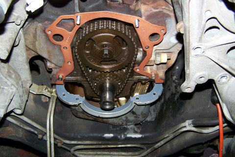 1996 Ford Bronco - New timing cover gasket with copper coat and the Fel-Pro silicon 1-piece pan gasket.