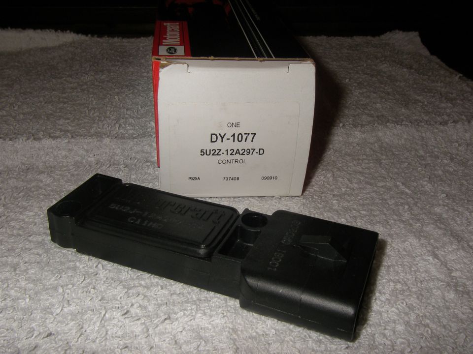 Motorcraft TFI ICM DY1077 / 5U2Z-12A297-DA

Note that 5U2J-12A297-DA printed on the ICM is an engineering number, not the part number.