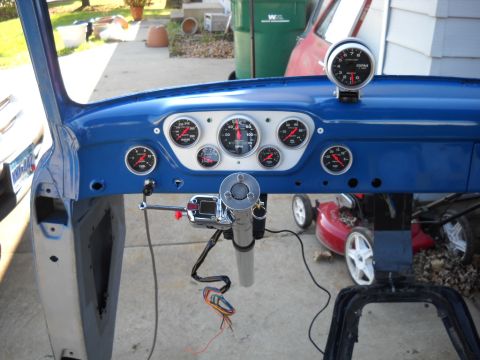 1954 Ford F-100 - 11-02-2010: Then I tried out my steering column and turn signal assembly. This isn't the way the column is going to be mounted. I'm going t…