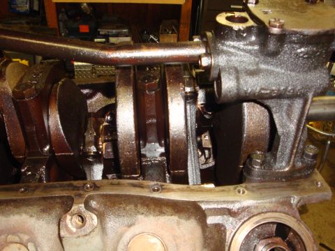 1989 Ford Bronco - Engine crankshaft and connecting rods are visible in this close-up view.