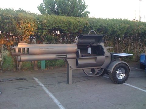 1981 Ford Bronco - This unique barbecue grill is designed to look like a large revolver, complete with barrel markings.