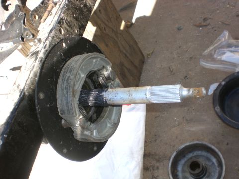 1981 Honda 250 R - e brake installed