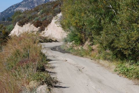 1996 Ford Bronco - A dirt road winds through a hilly, vegetated landscape with mountains visible in the distance. The "SuperMotors.net" watermark is present.