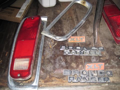1979 Ford Bronco - Emblems and taillight for a 1979 Ford Bronco XLT Ranger.