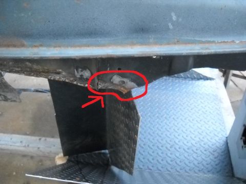 1954 Ford F-100 - 11-08-2010: This picture shows what the recess panel is getting hung up on.