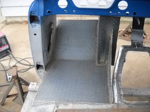 1954 Ford F-100 - 11-10-2010: The flat vertical panel on the firewall recess is where I'm going to be mounting my hanging gas pedal.