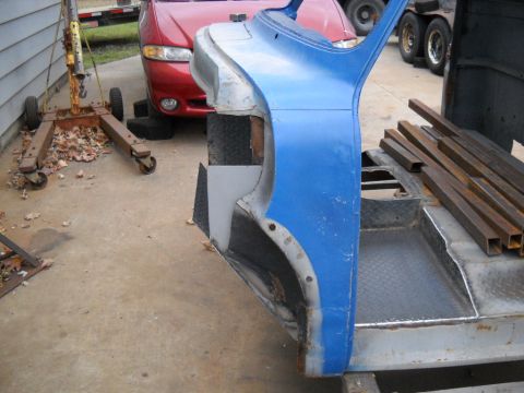 1954 Ford F-100 - 11-10-2010: I left the floor toe board section a little long just so I made sure I had enough material when I install the firewall next spr…