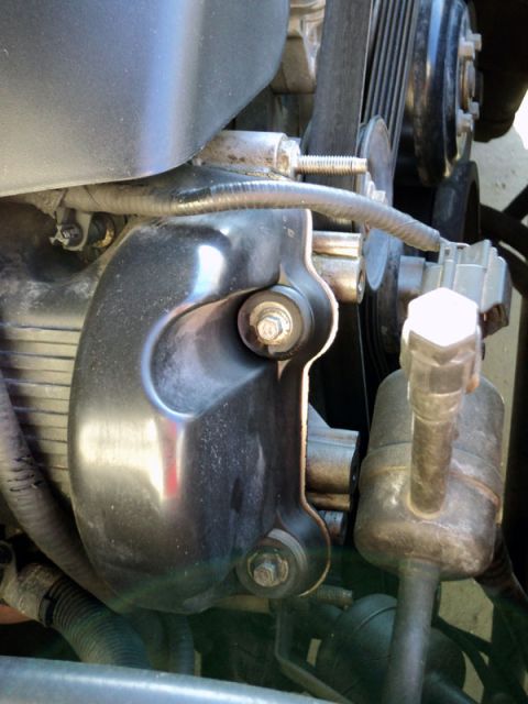 2001 Mercury Grand Marquis - A close-up view of an engine component, possibly a valve cover or intake manifold cover.