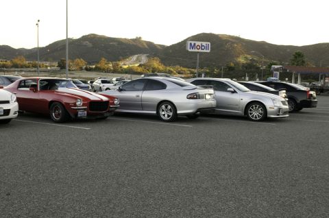 2006 Cadillac STS - A silver 2006 Cadillac STS is seen parked in a lot with other vehicles.