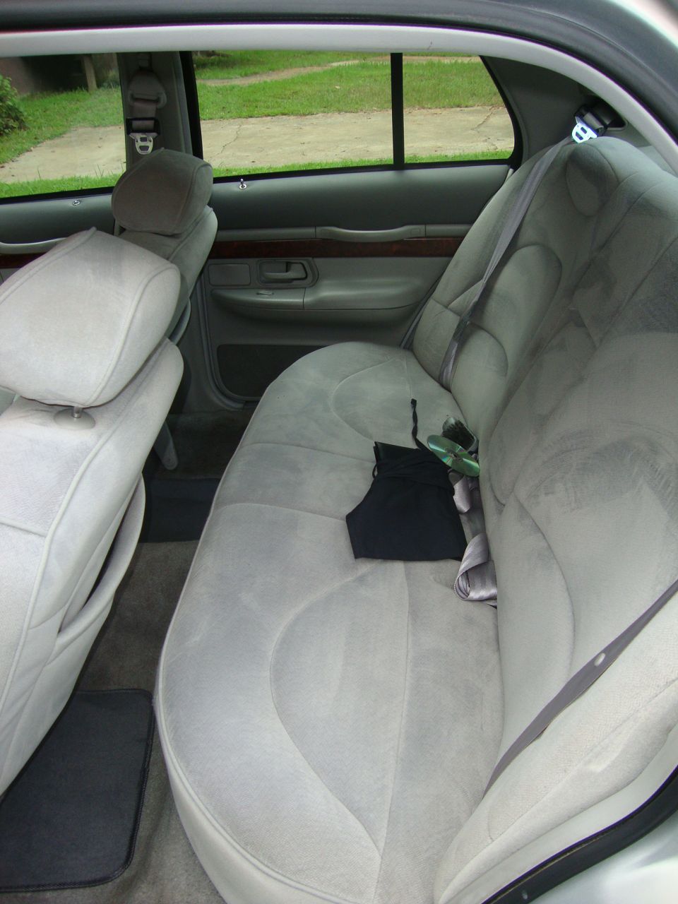 Interior rear seats of a 1997 Mercury Grand Marquis