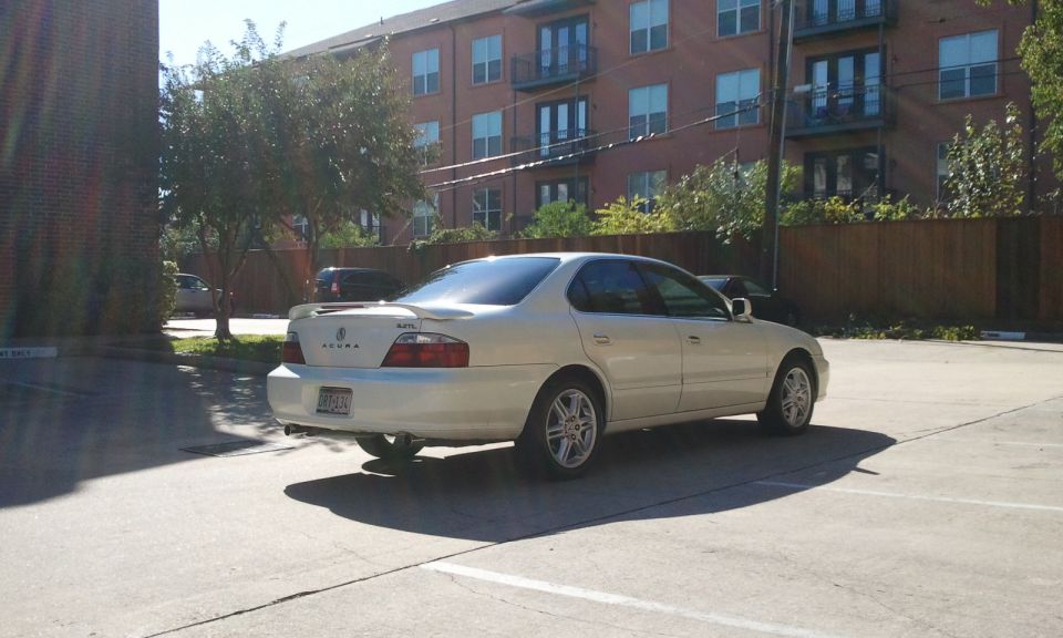 White 2003 Acura TL rear view