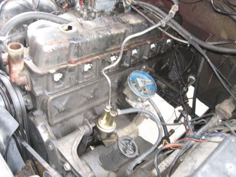 1981 Ford Bronco - Spark plug and wires removed.