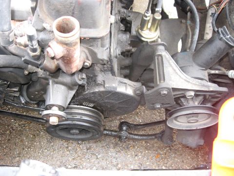1981 Ford Bronco - Accessory belts removed.