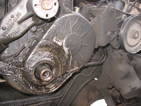 1981 Ford Bronco - Harmonic balancer off, and out of the way.