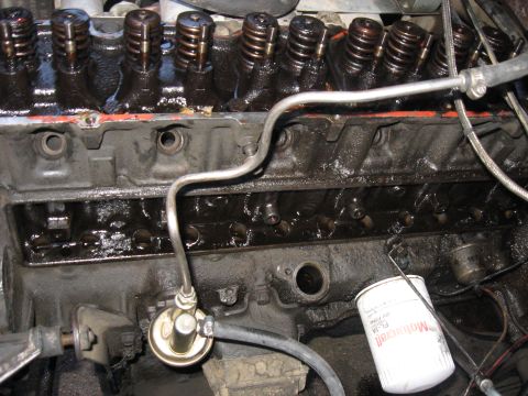 1981 Ford Bronco - Lifters removed. The cam is ready to be pulled out. However, I didn't want to pull it quite yet, since I didn't want the lobes dragging ove…
