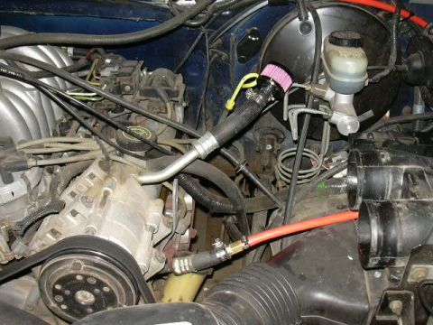 1991 Ford Bronco - This is how I connected it to the compressor.