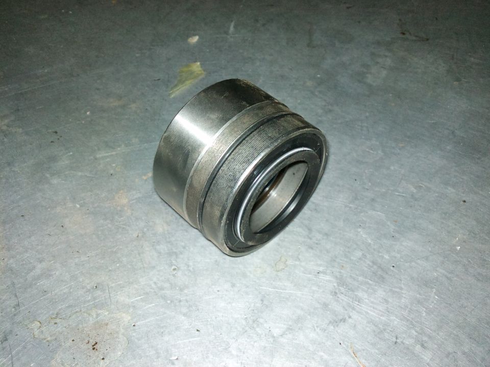 Wheel bearing on metal surface