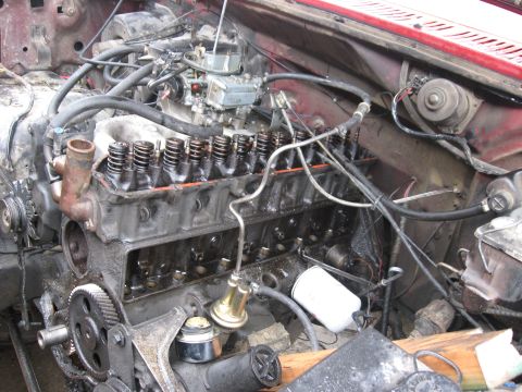 1981 Ford Bronco - A real pain. I had the engine jacked up and before I could get blocks in place to rest it on, the jack pushed back and the engine slid back…