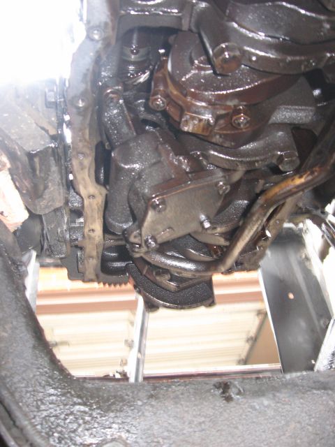 1981 Ford Bronco - The *ONLY* bonus about the engine sliding backwards is it made it very easy to remove the oil pan. I was able to remove it without removing…